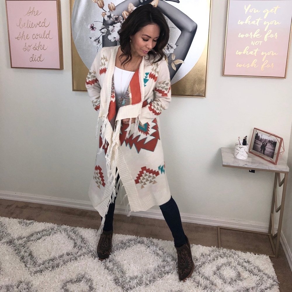 NWT Aztec Print Cardigan